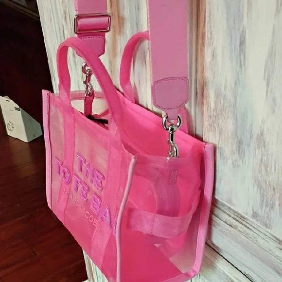 Marc Jacobs Vibrant Pink See-Through Tote - Picture 3 of 4